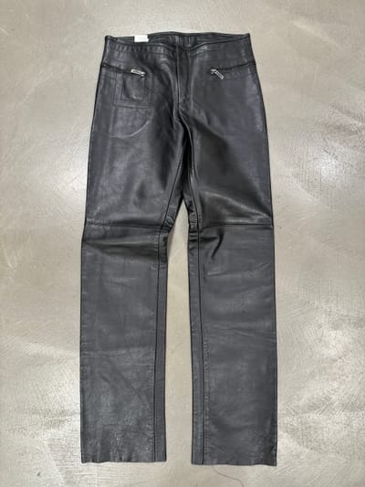1990s Zipper Leather Pants